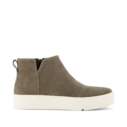 Verona Mid Platform Sneaker - Canteen Suede Side View