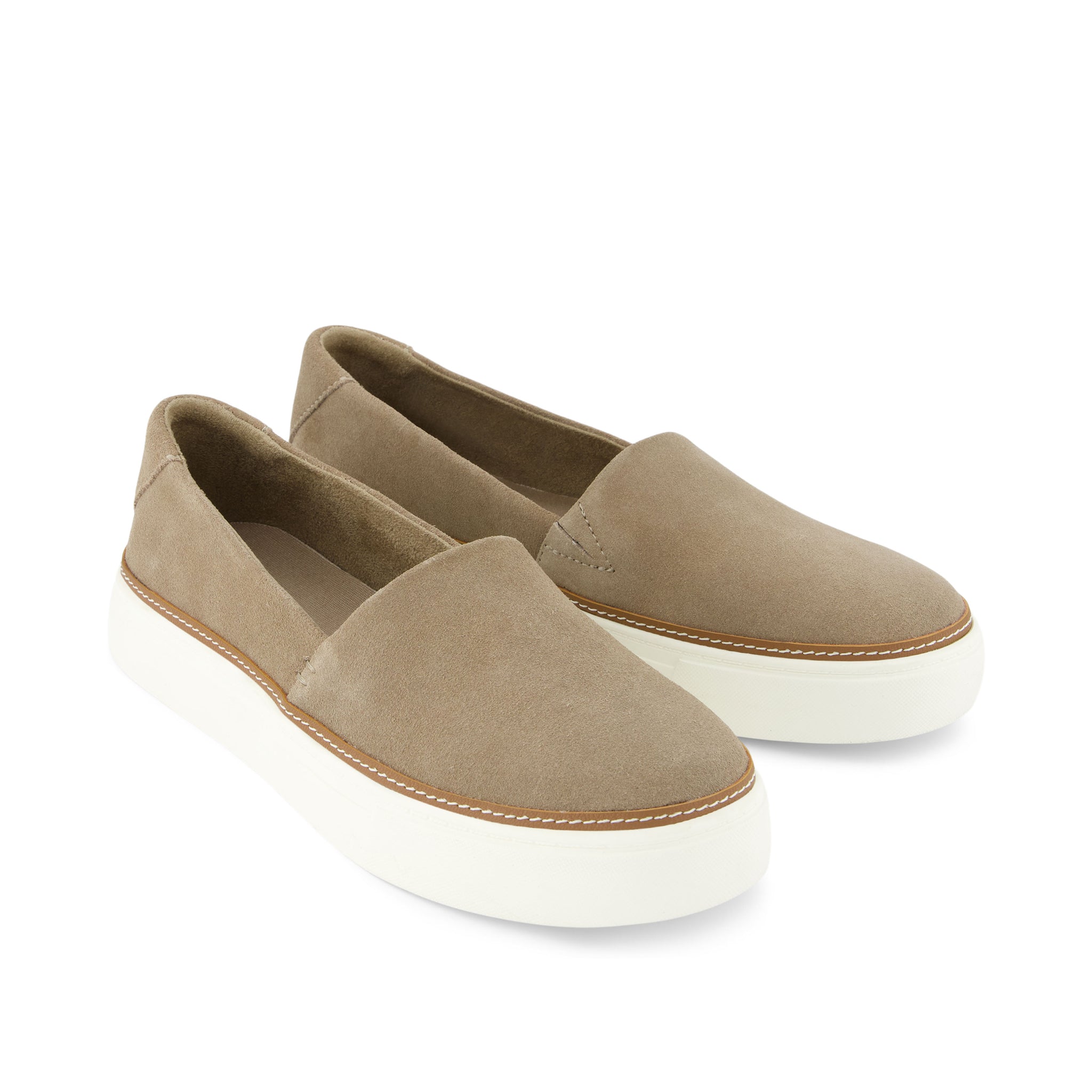 Kameron Dune Suede Slip On Sneaker Front View