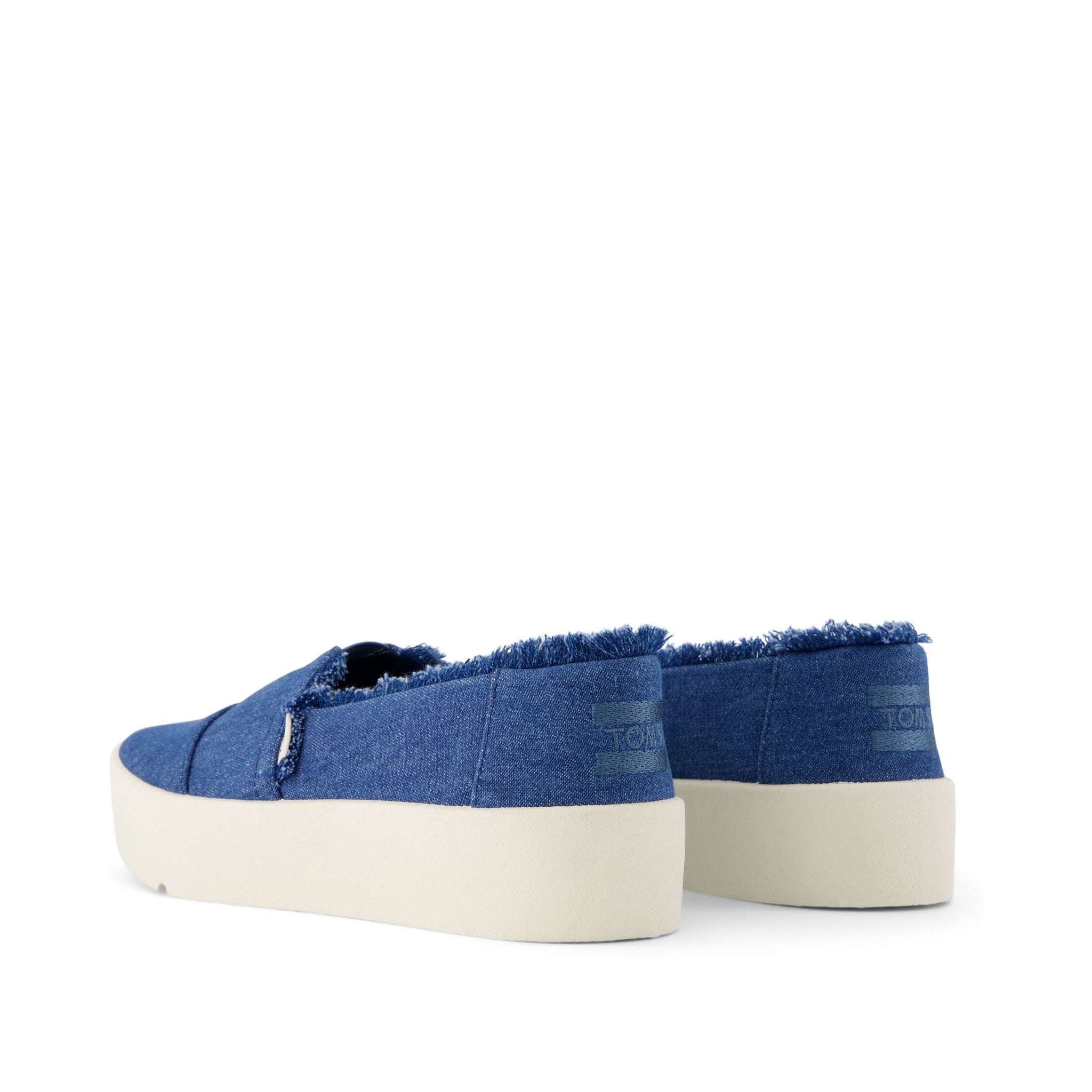 Verona Slate Blue Denim Slip On Sneaker Back View
