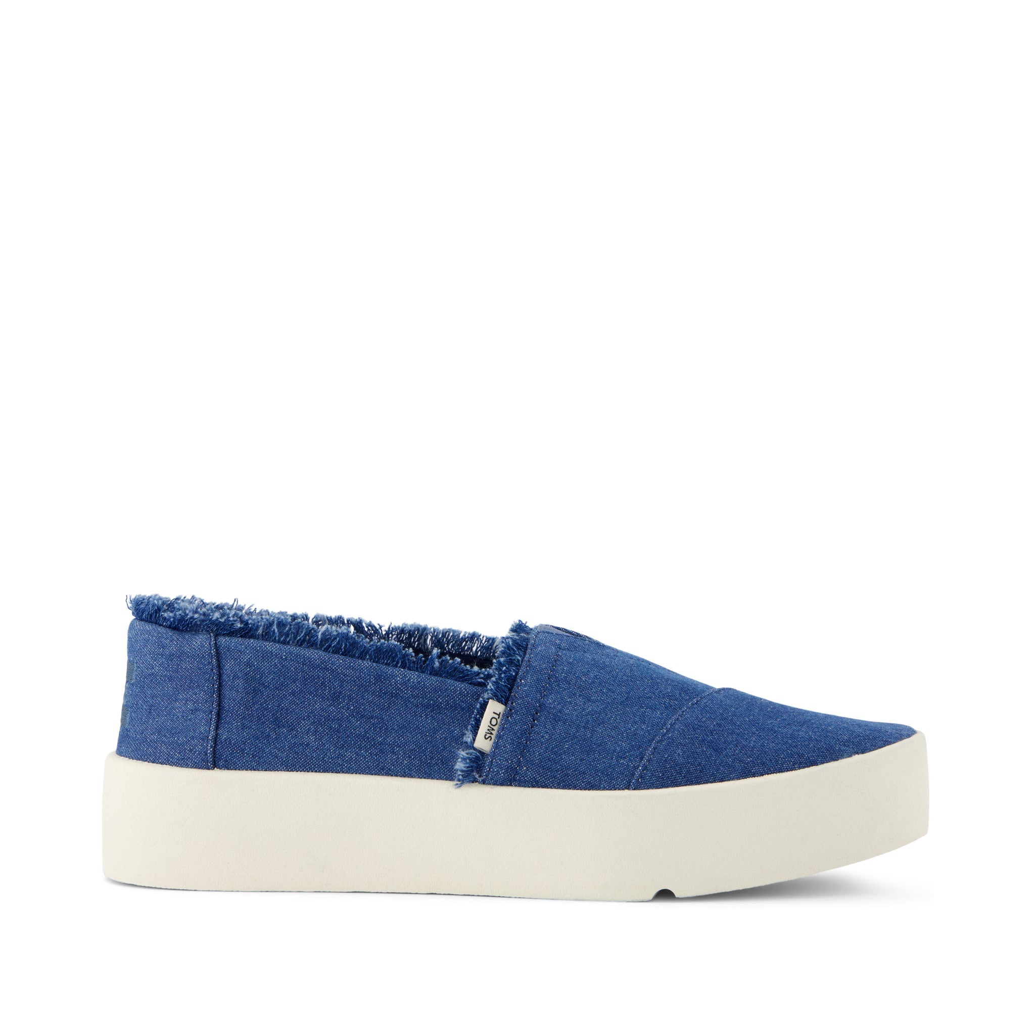 Verona Slate Blue Denim Slip On Sneaker Side View