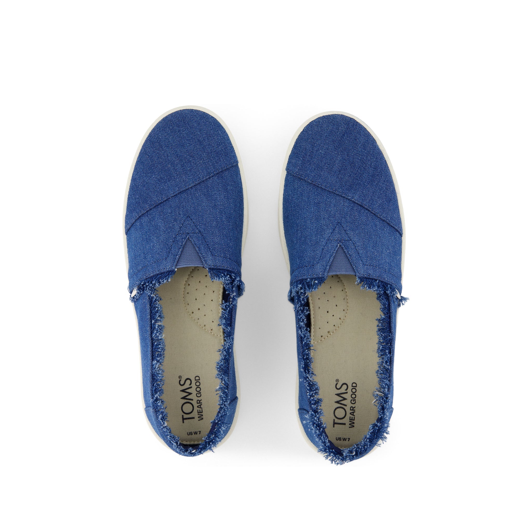 Verona Slate Blue Denim Slip On Sneaker Top View