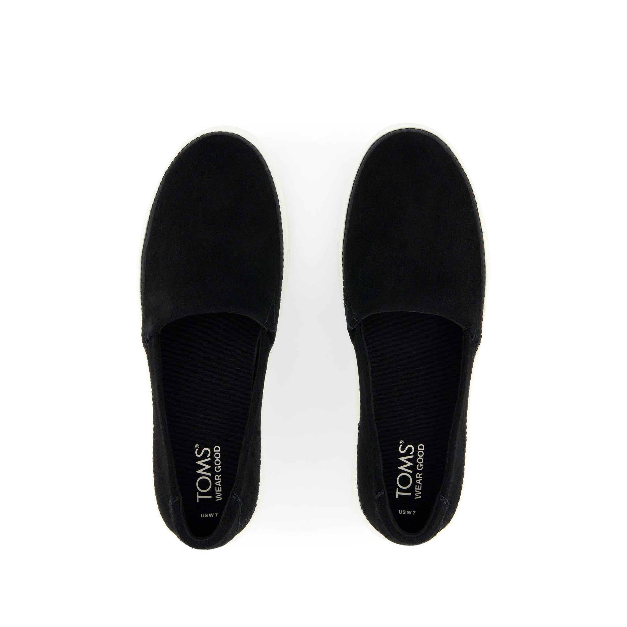 Kameron Black Suede Slip On Sneaker Top View