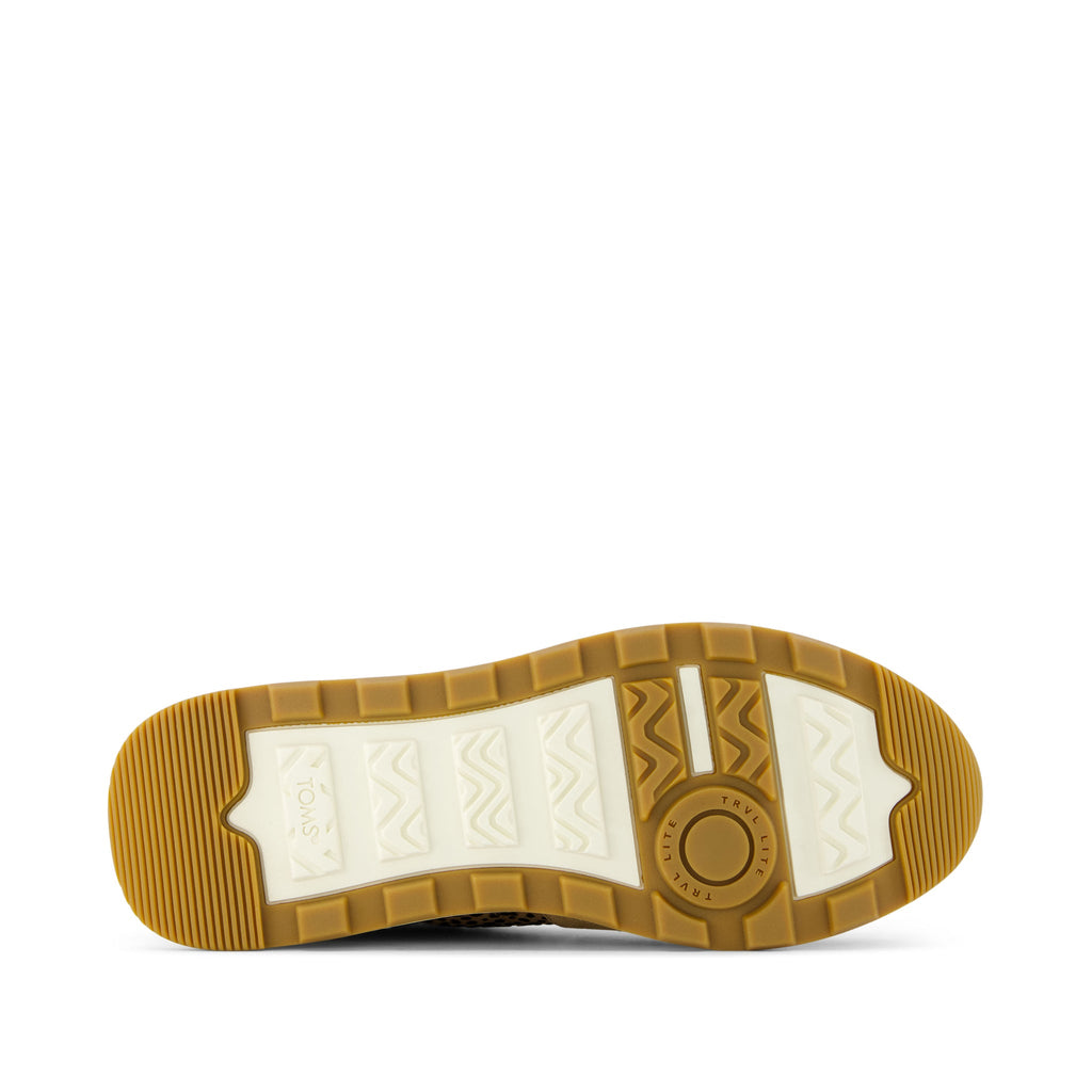 TRVL LITE Retro Runner Brown Mini Cheetah Water Repellent Sneaker Bottom Sole View