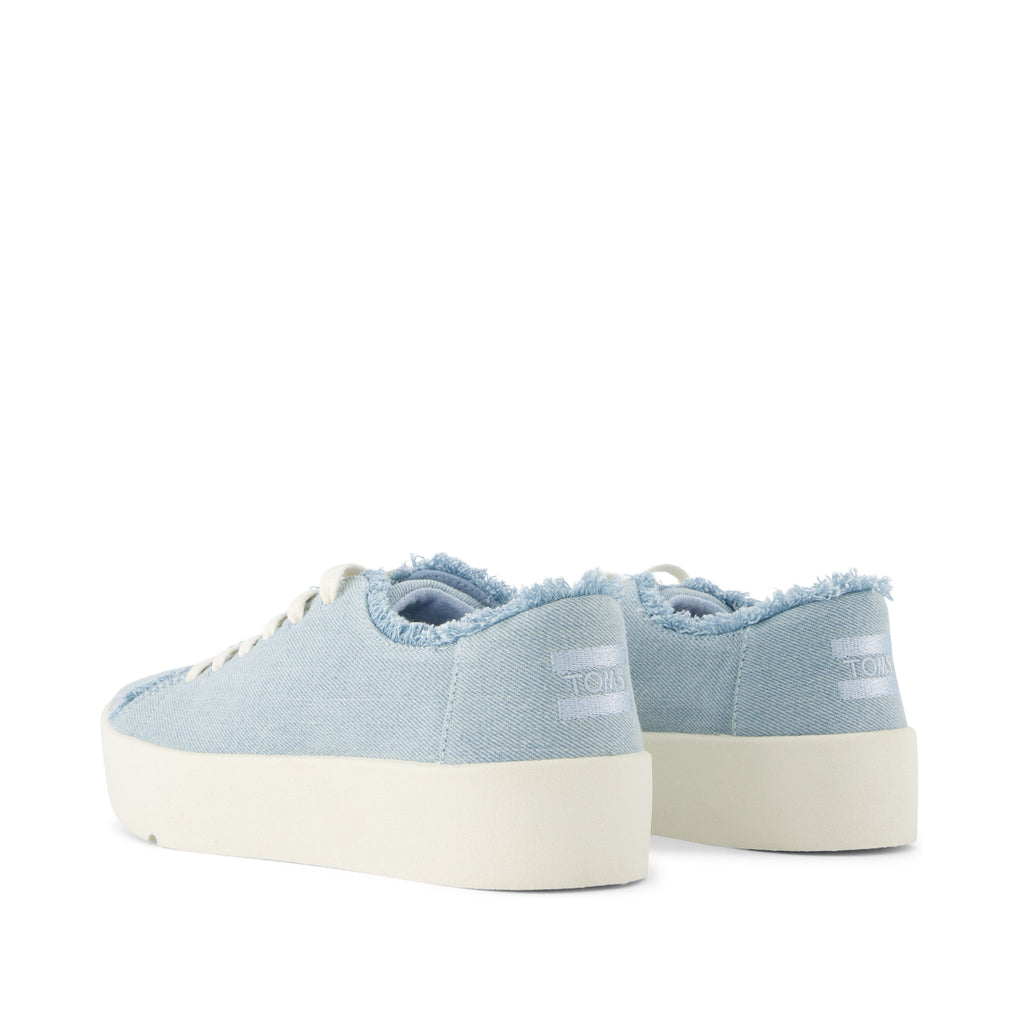 Verona Pastel Blue Denim Sneaker Back View