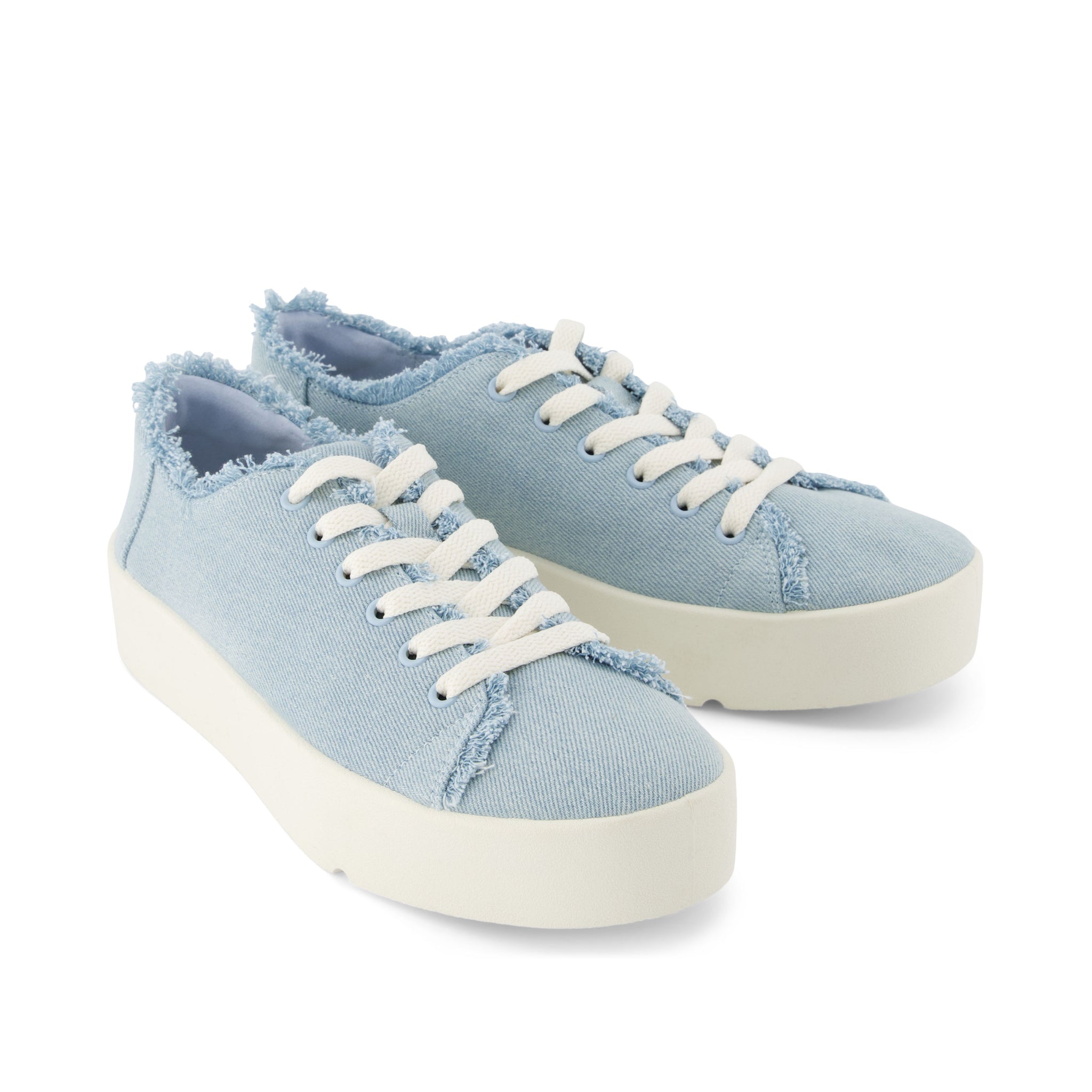 Verona Pastel Blue Denim Sneaker Front View