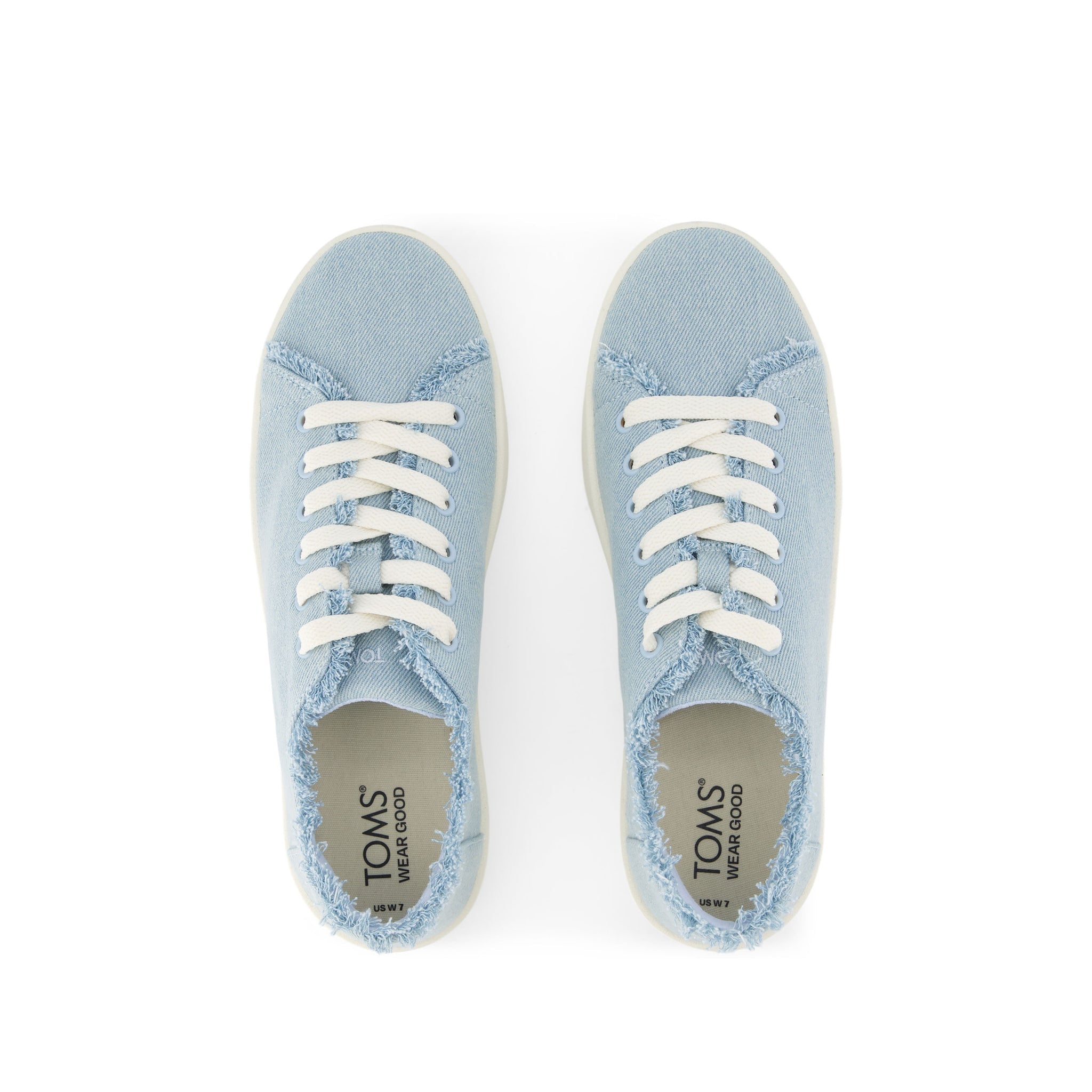 Verona Pastel Blue Denim Sneaker Top View