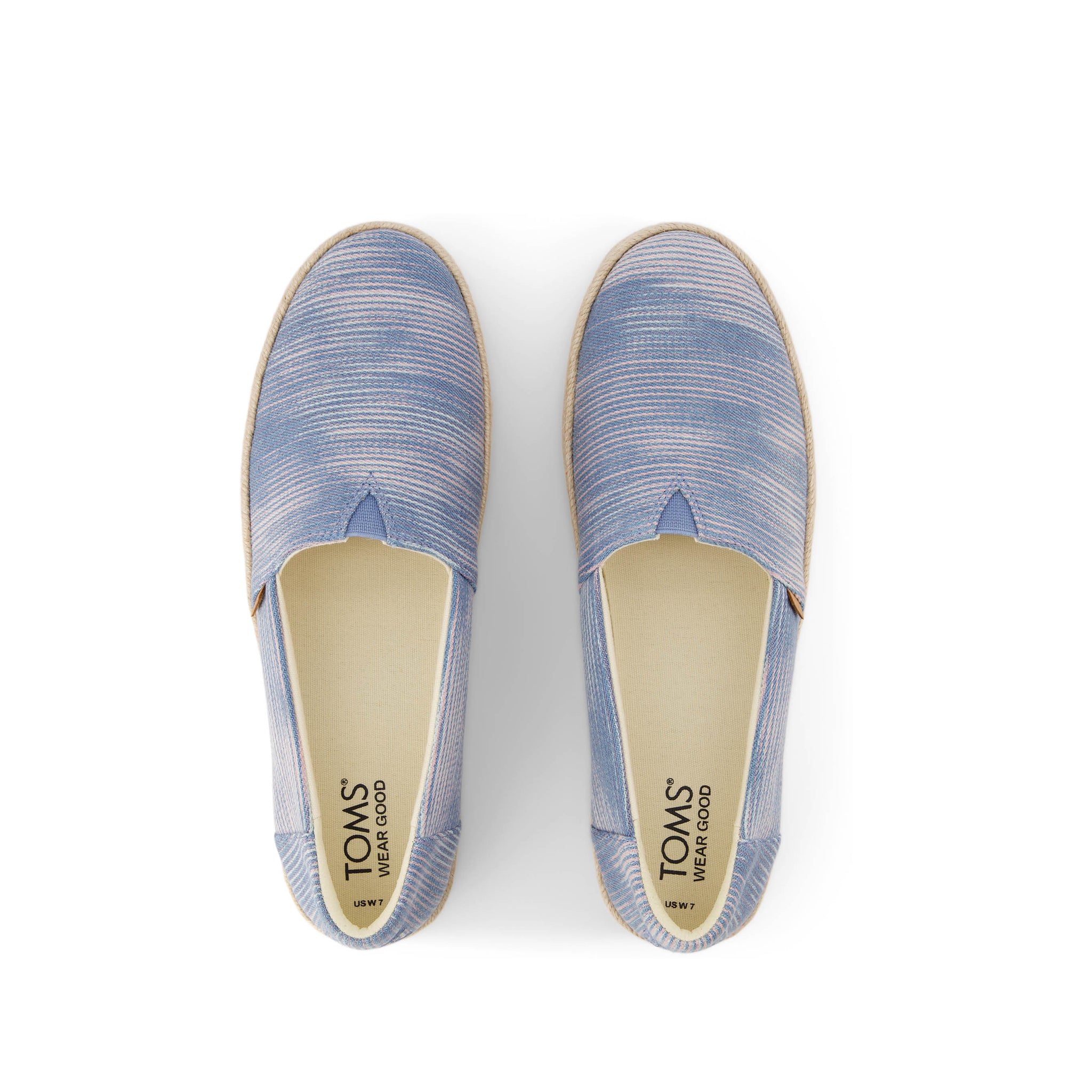 Valencia Pastel Blue Novelty Denim Platform Espadrille Top View