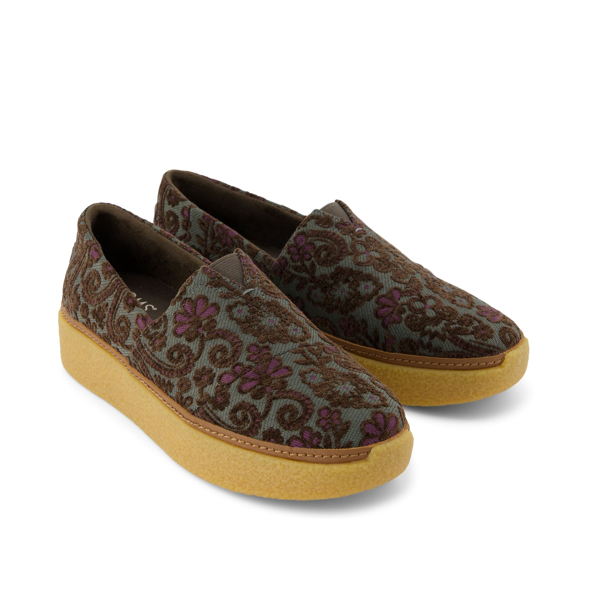 adelaide slip on casual style in brocade pair detail shot