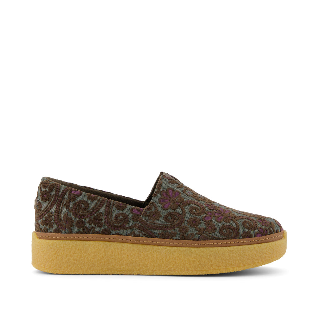 adelaide slip on sneaker in brocade upper side profile shot