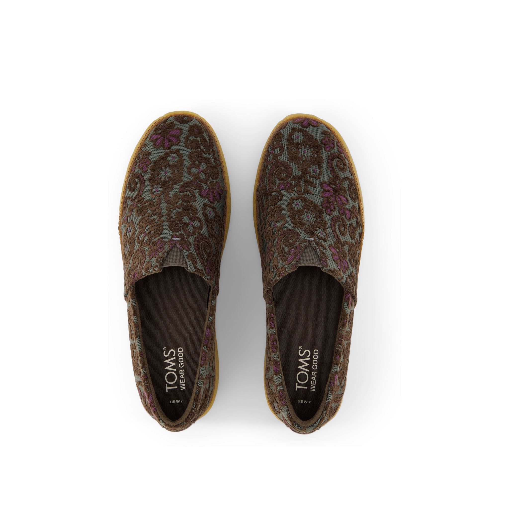 Adelaide Basil Green Floral Brocade Espadrille
