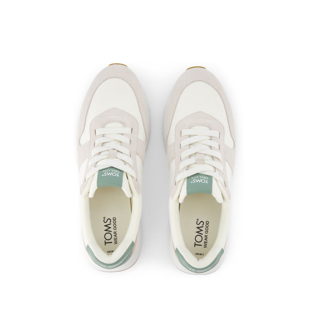 TRVL LITE Retro Runner Natural Vintage Twill Sneaker Top View