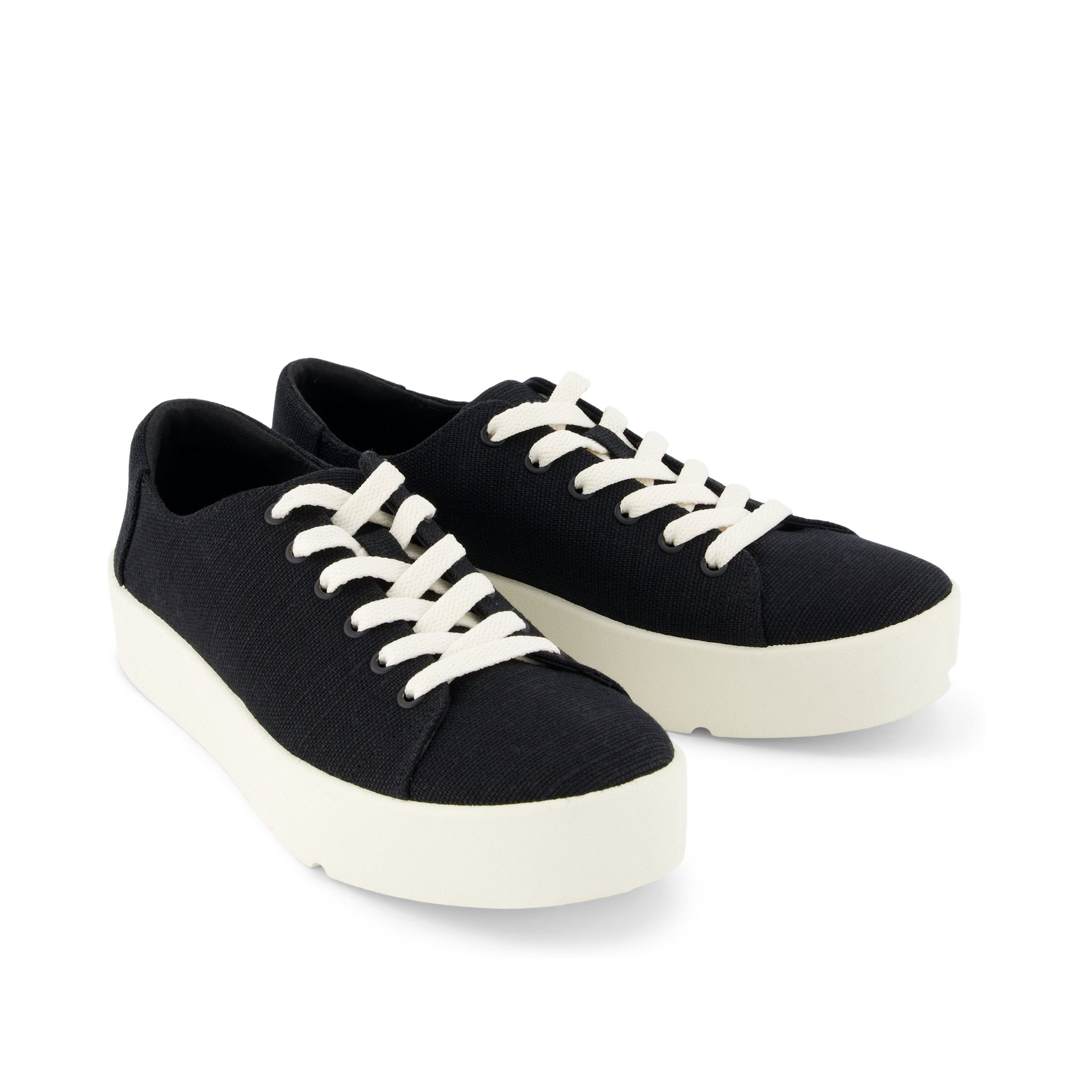 Verona Black Heritage Canvas Sneaker Front View