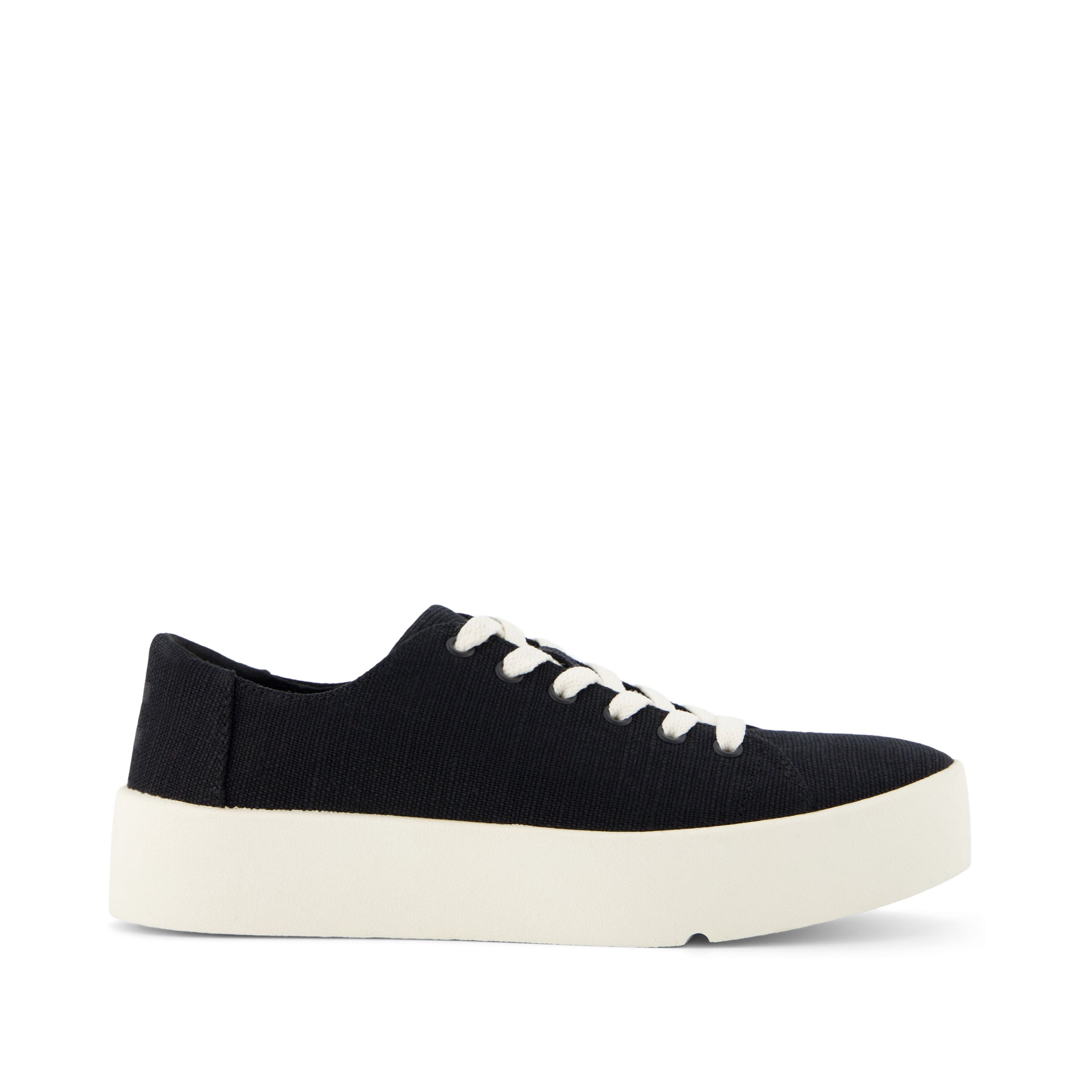 Verona Black Heritage Canvas Sneaker Side View