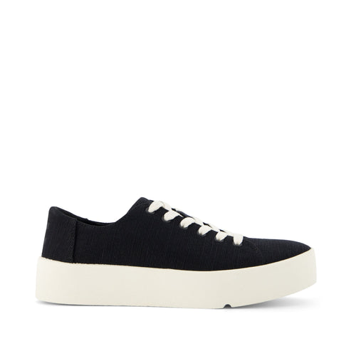 Verona Black Heritage Canvas Sneaker Side View
