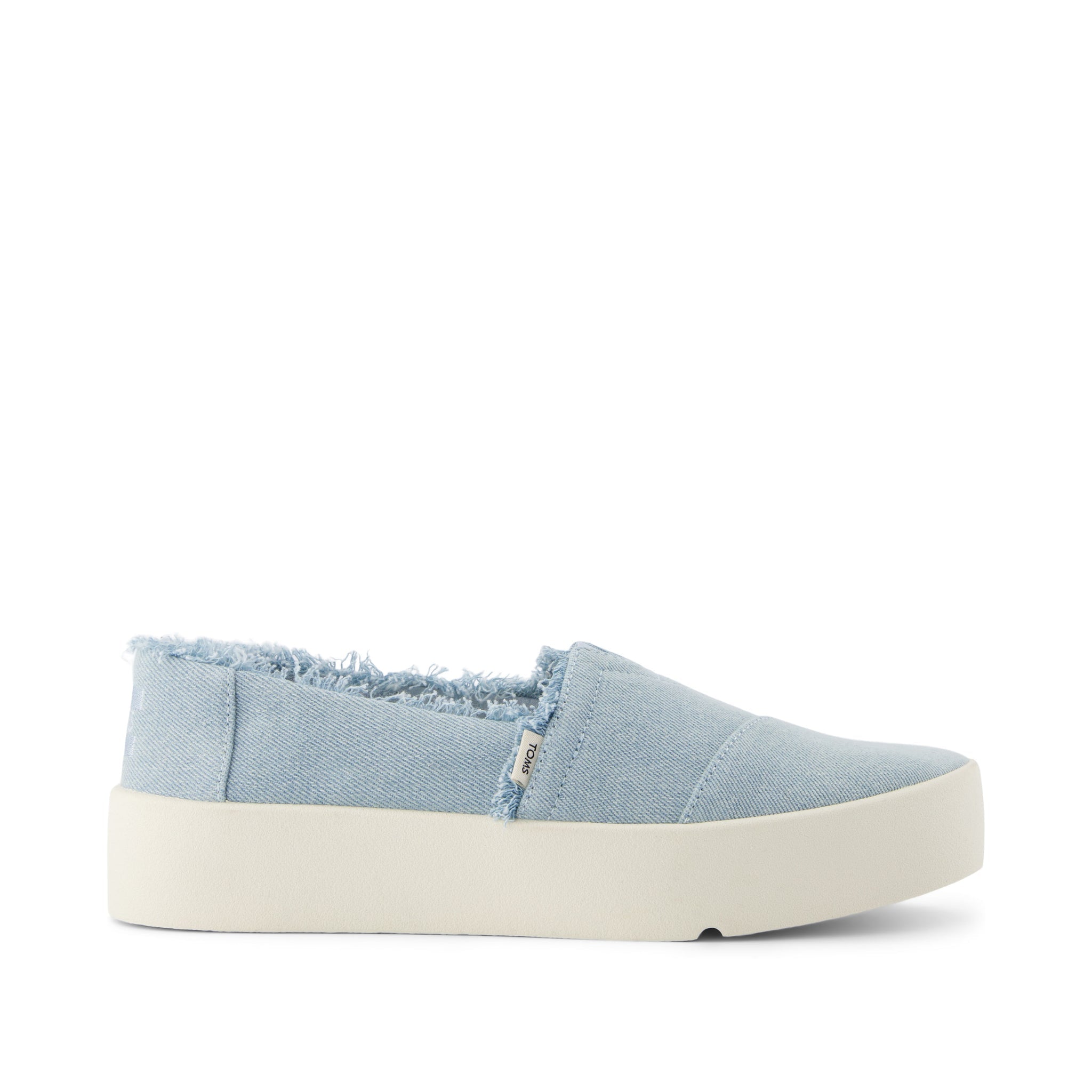 Verona Pastel Blue Denim Slip On Sneaker Side View