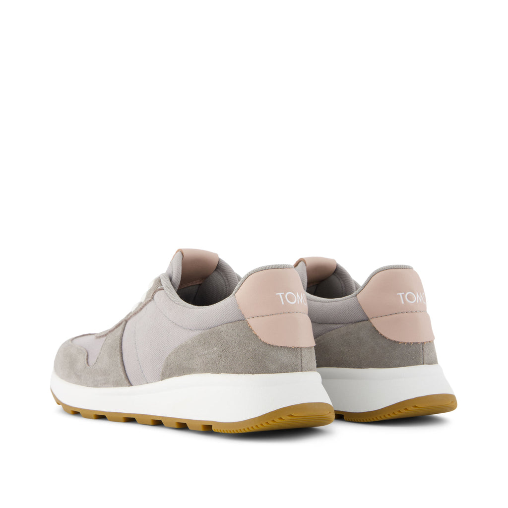 TRVL LITE Retro Runner Grey Water Repellent Sneaker Back View