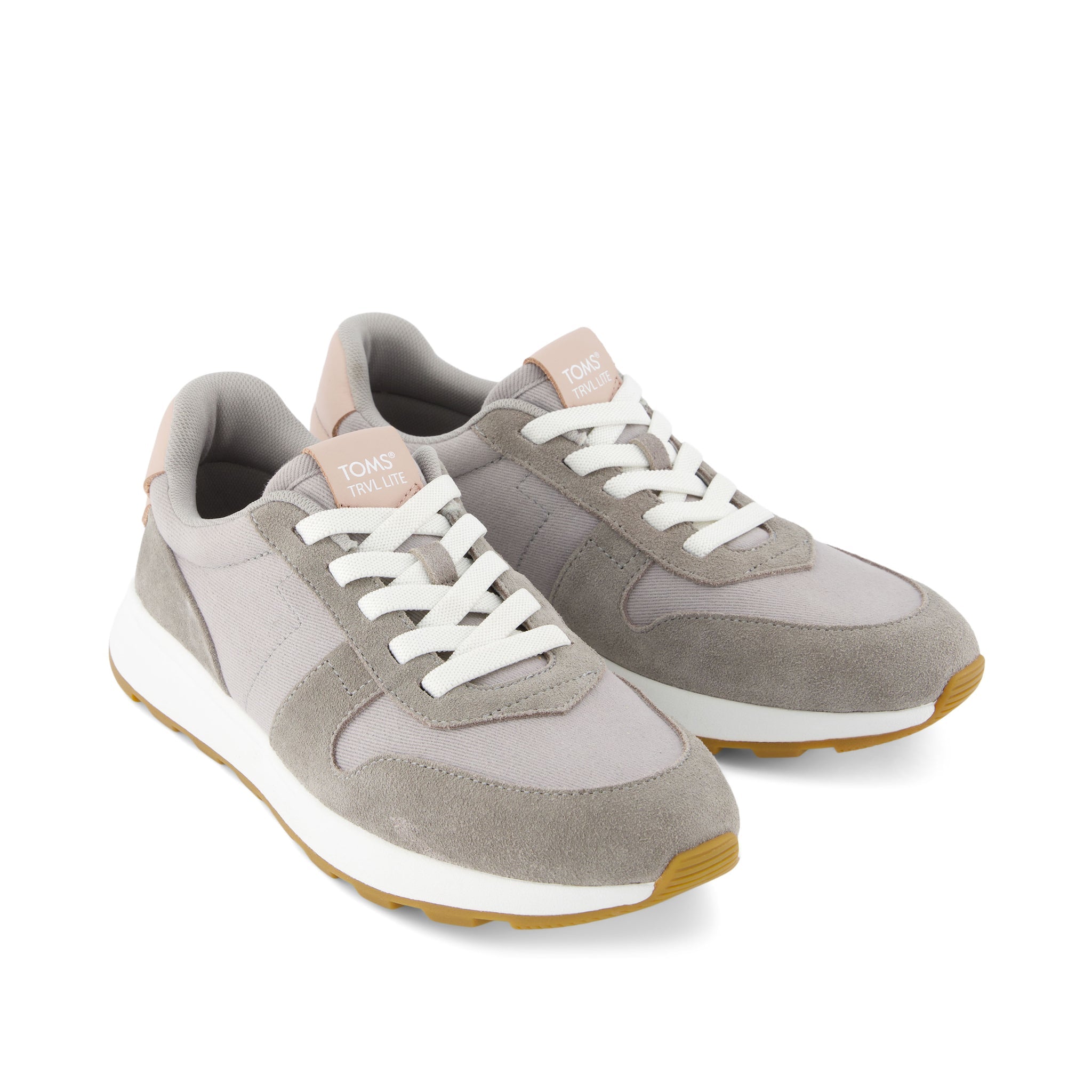 TRVL LITE Retro Runner Grey Water Repellent Sneaker Front View