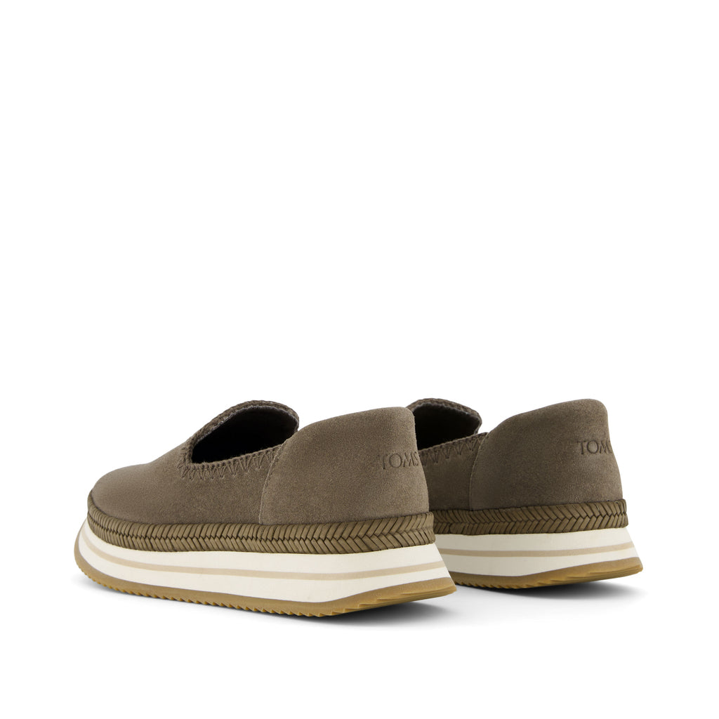 Jocelyn Olive Deco Stitch Espadrille Sneaker Back View