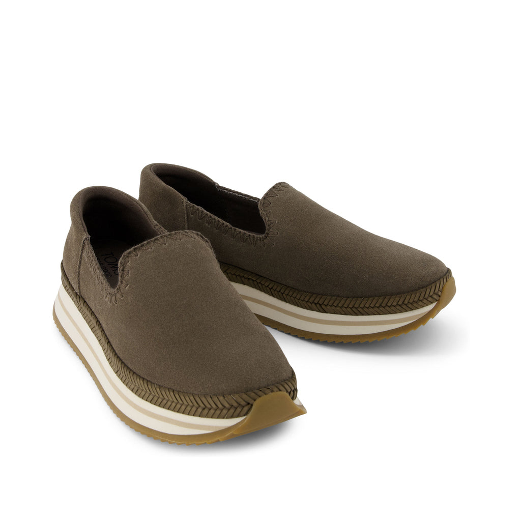 Jocelyn Olive Deco Stitch Espadrille Sneaker Front View