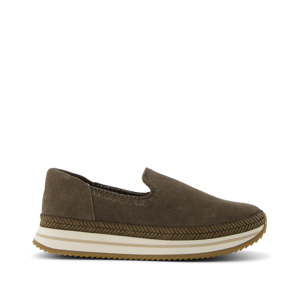 Jocelyn Olive Deco Stitch Espadrille Sneaker Side View
