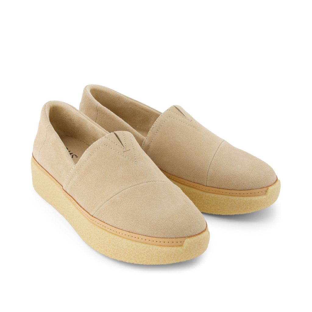 Adelaide Natural Suede Espadrille Front View