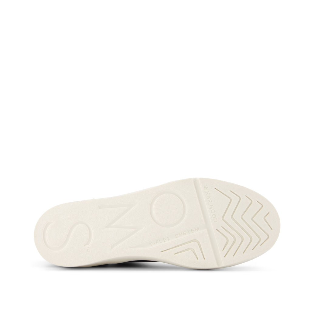 Verona Mid Platform Sneaker - Grey Suede Faux Shearling Bottom Sole View