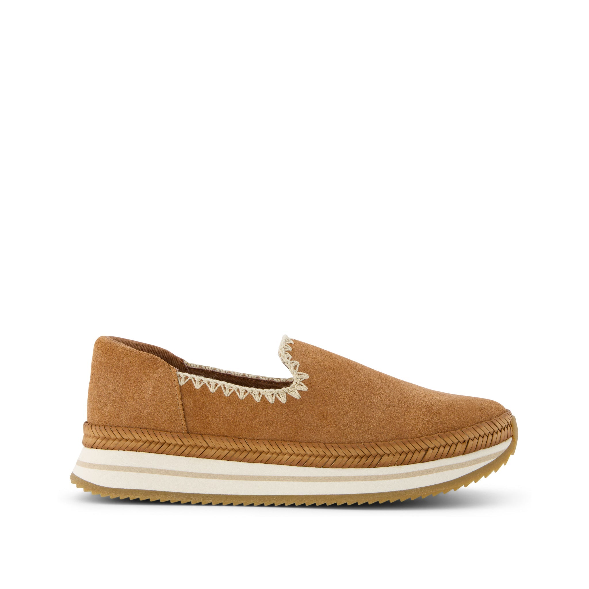 Jocelyn Brown Deco Stitch Espadrille Sneaker Side View
