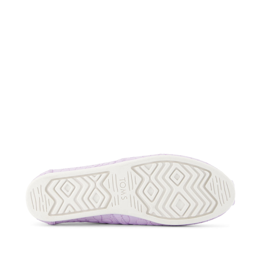 Alpargata Purple Iridescent Quilted Daisy Bottom Sole View