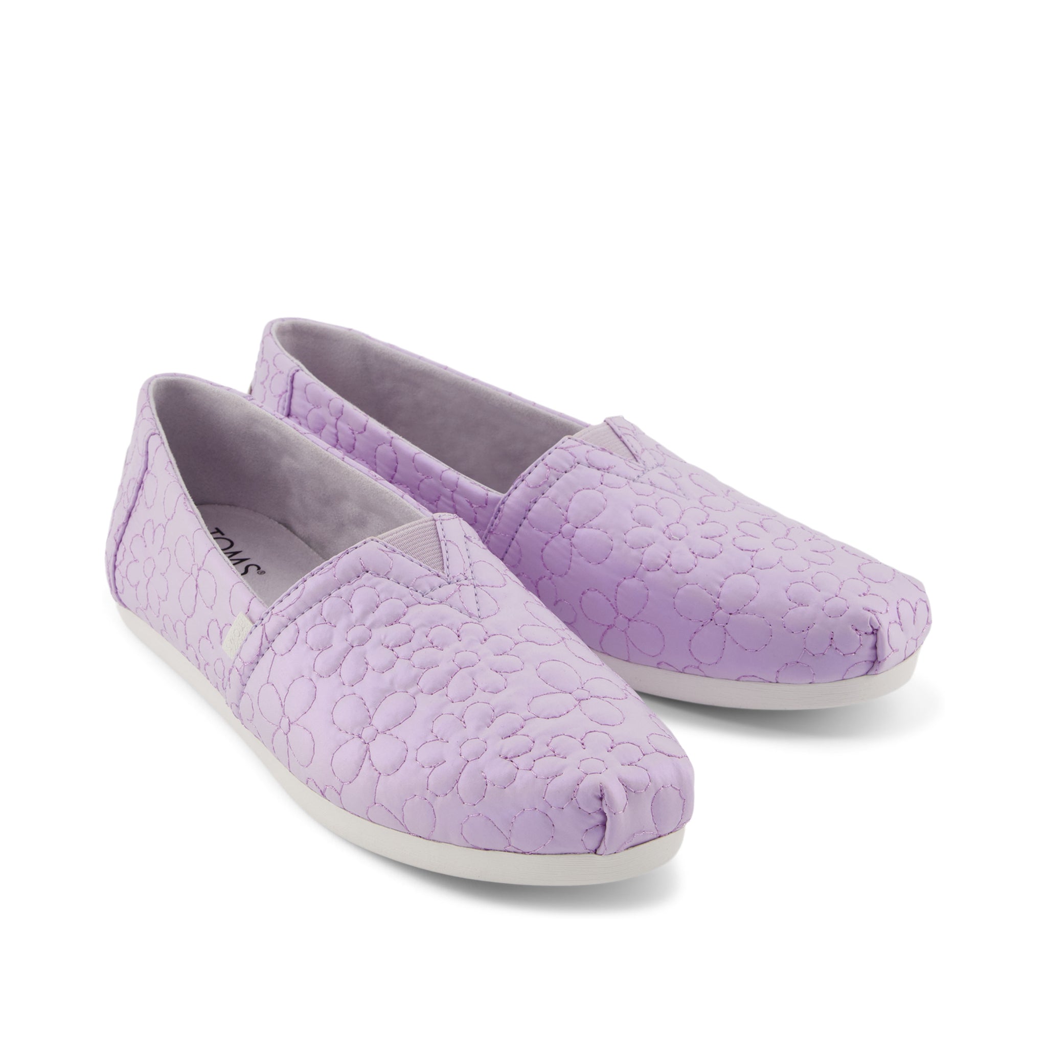 Alpargata Purple Iridescent Quilted Daisy Front View