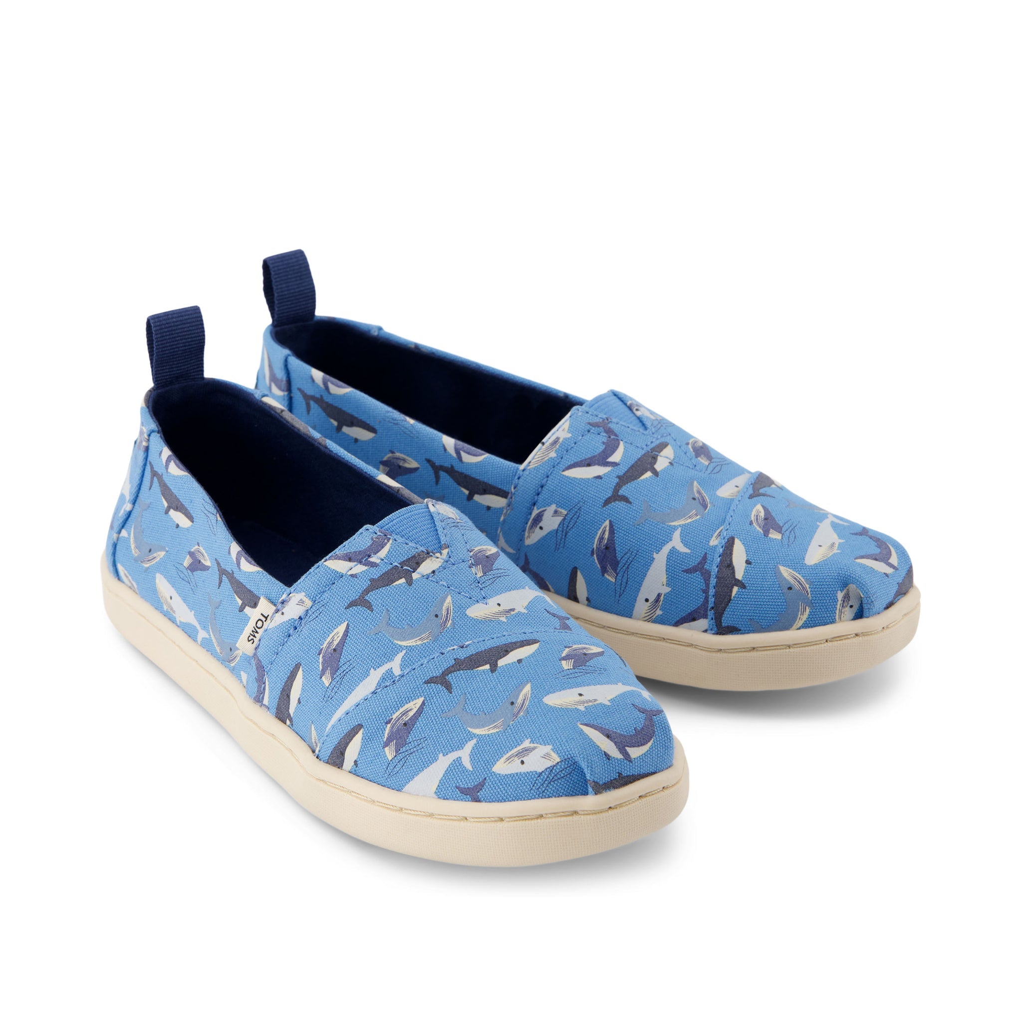 Youth Alpargata Glow in The Dark Whales Kids Shoe Front View