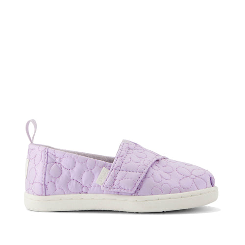Alpargata Purple Iridescent Quilted Daisy Toddler Shoe Side View