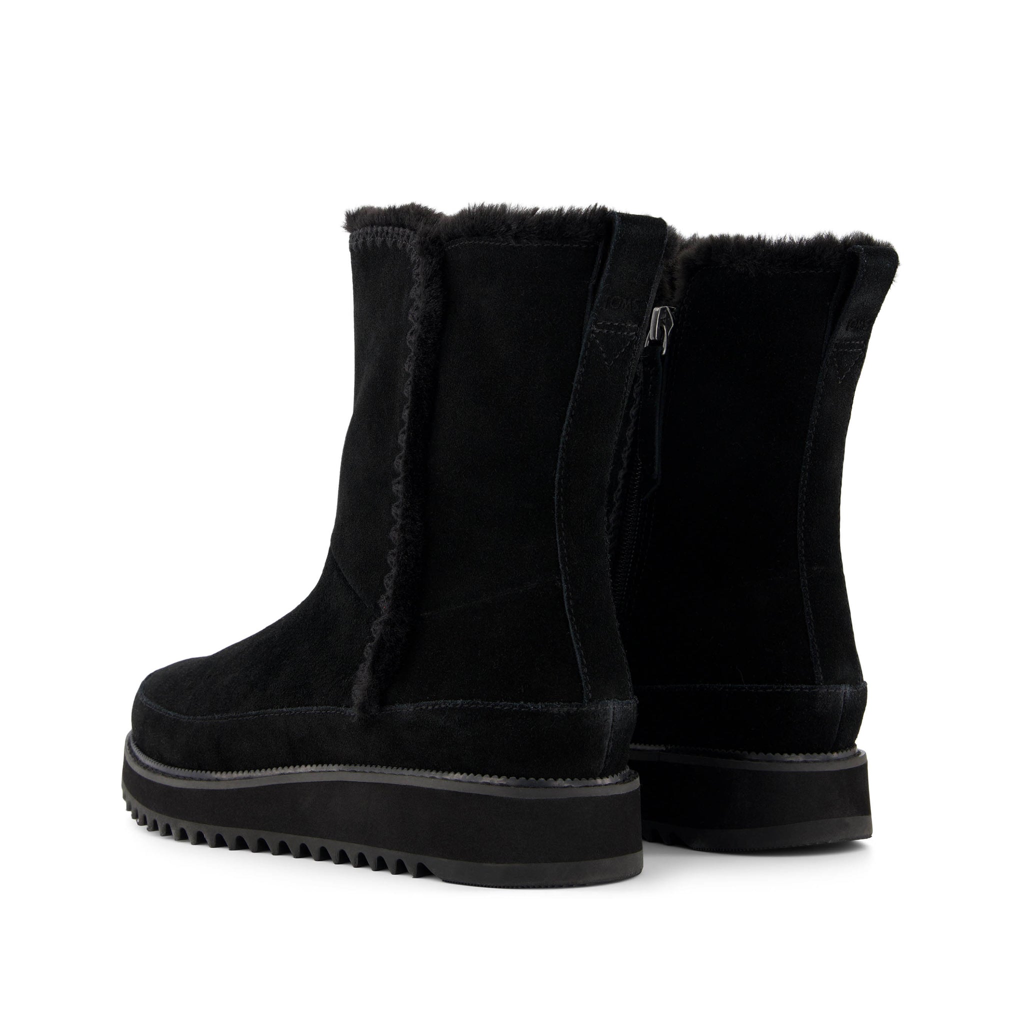 Bergen Boot - Water Resistant Black Suede Back View