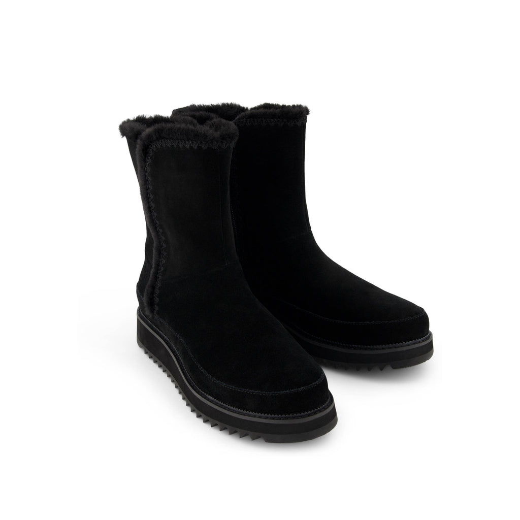 Bergen Boot - Water Resistant Black Suede Front View