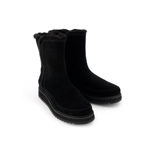 Bergen Boot - Water Resistant Black Suede Front View
