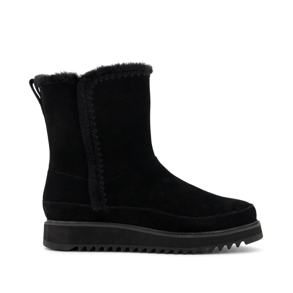 Bergen Boot - Water Resistant Black Suede Side View