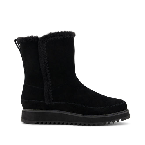 Bergen Boot - Water Resistant Black Suede Side View