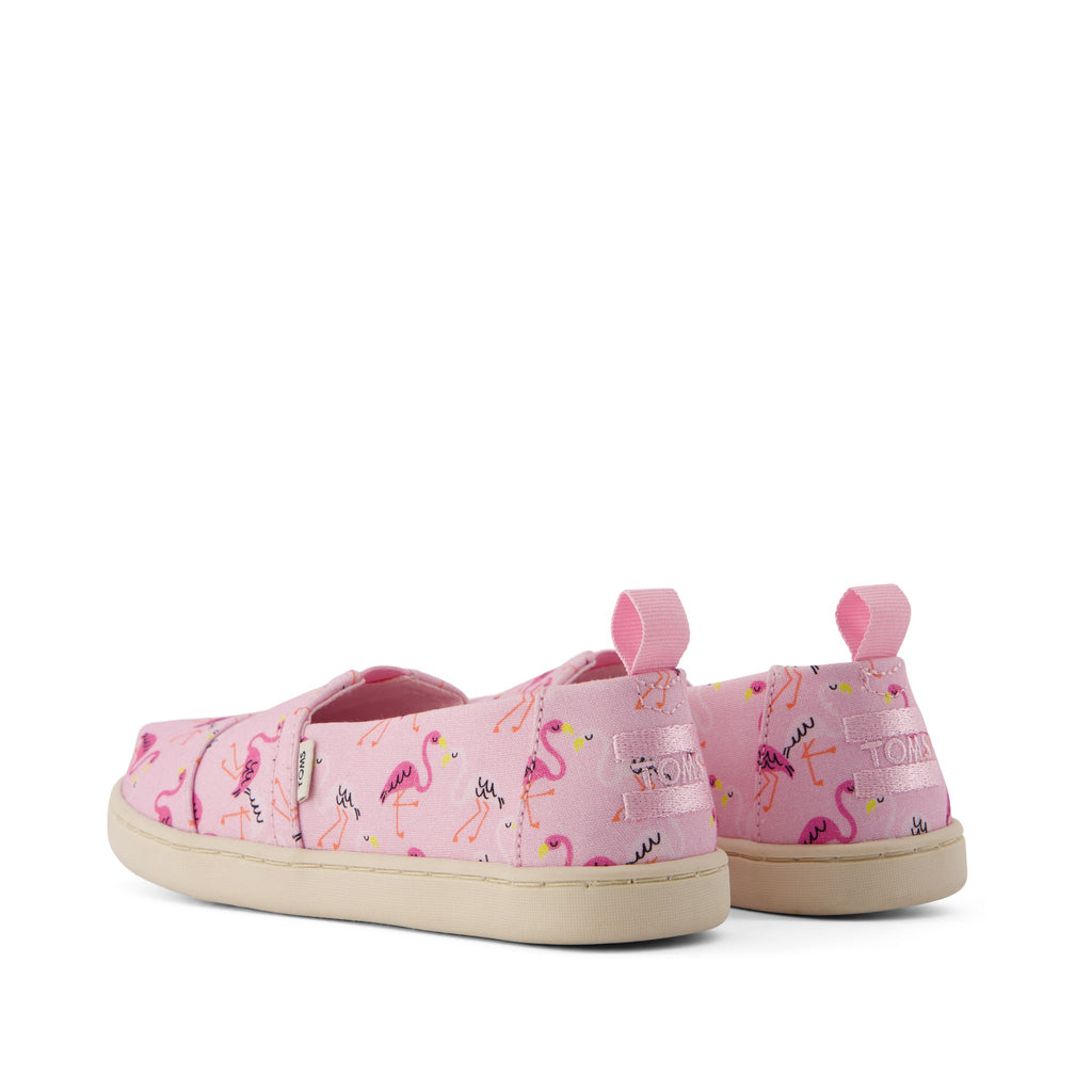 Youth Alpargata Flamingos Kids Shoe Back View