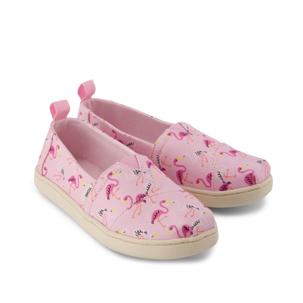 Youth Alpargata Flamingos Kids Shoe Front View