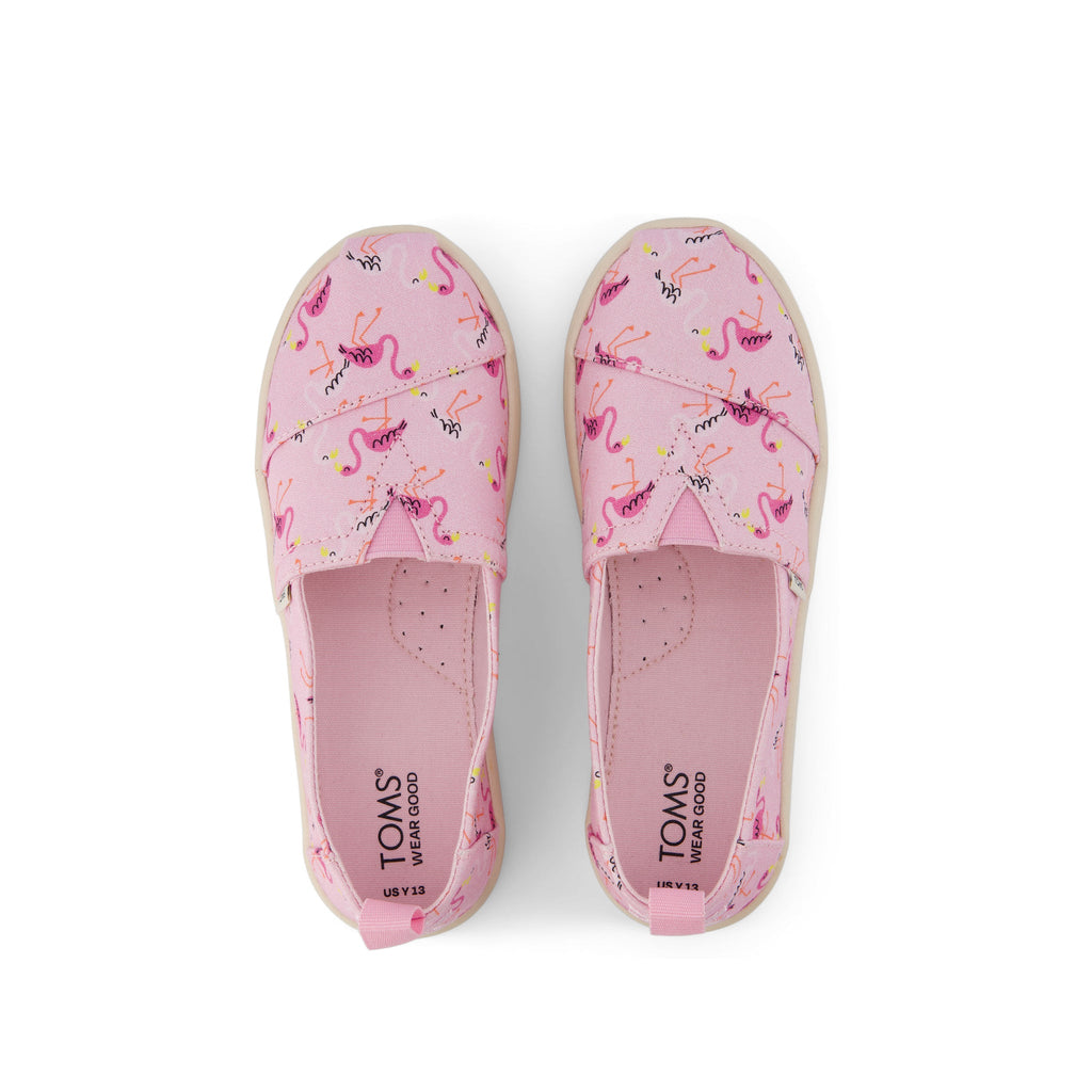 Youth Alpargata Flamingos Kids Shoe Top View