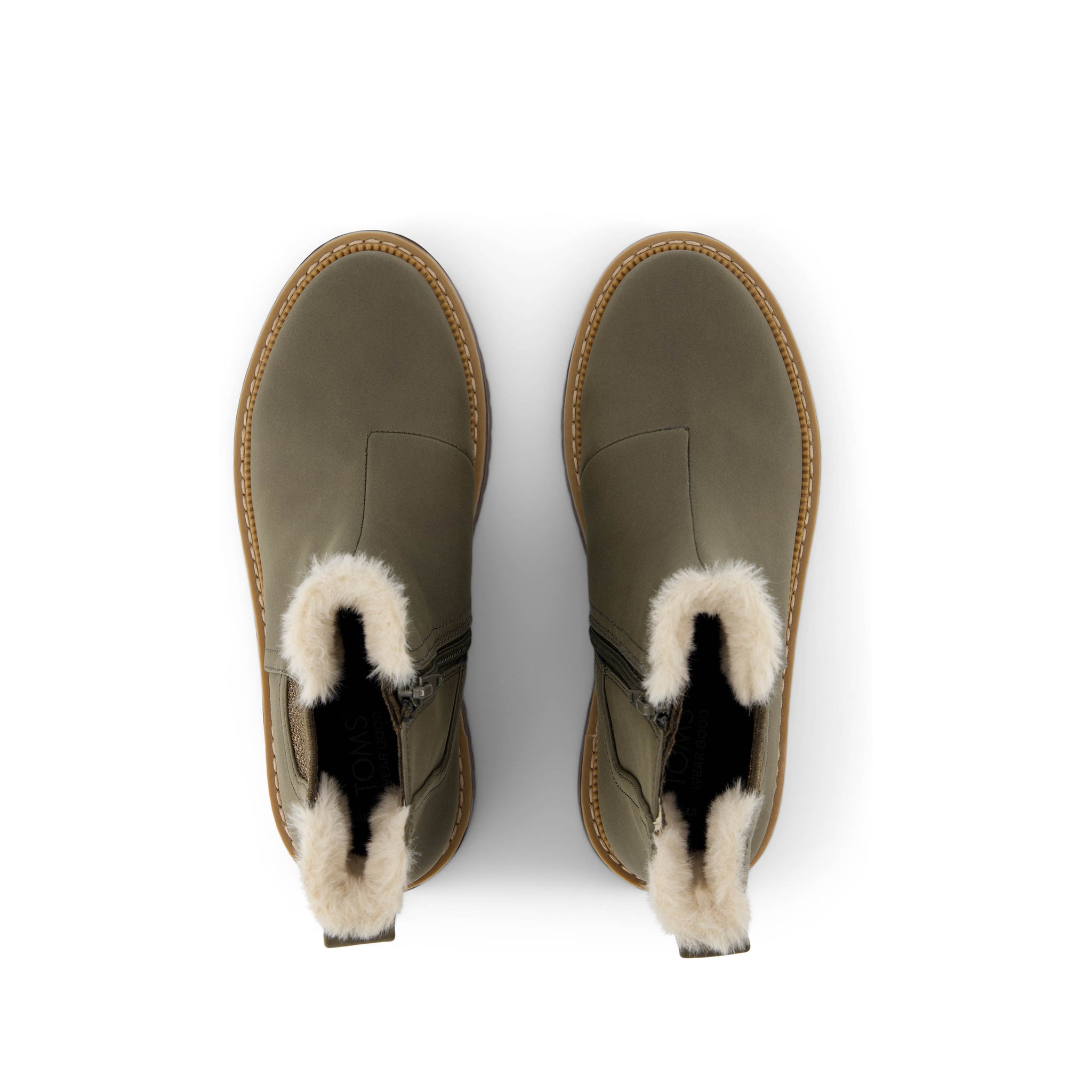 Bennet Kids Boot - Canteen Nubuck PU with Faux Fur Top View
