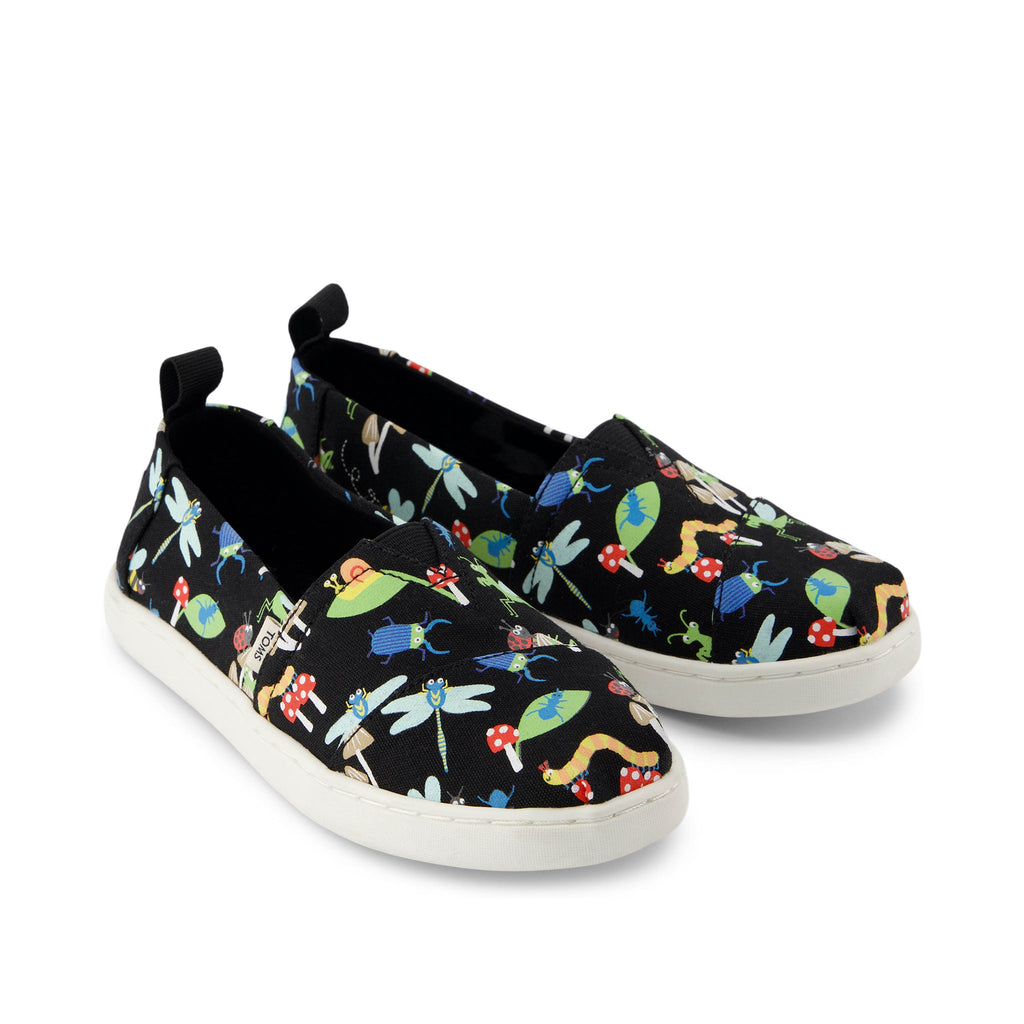 Youth Alpargata Glow in the Dark Bugs Kids Shoe Front View