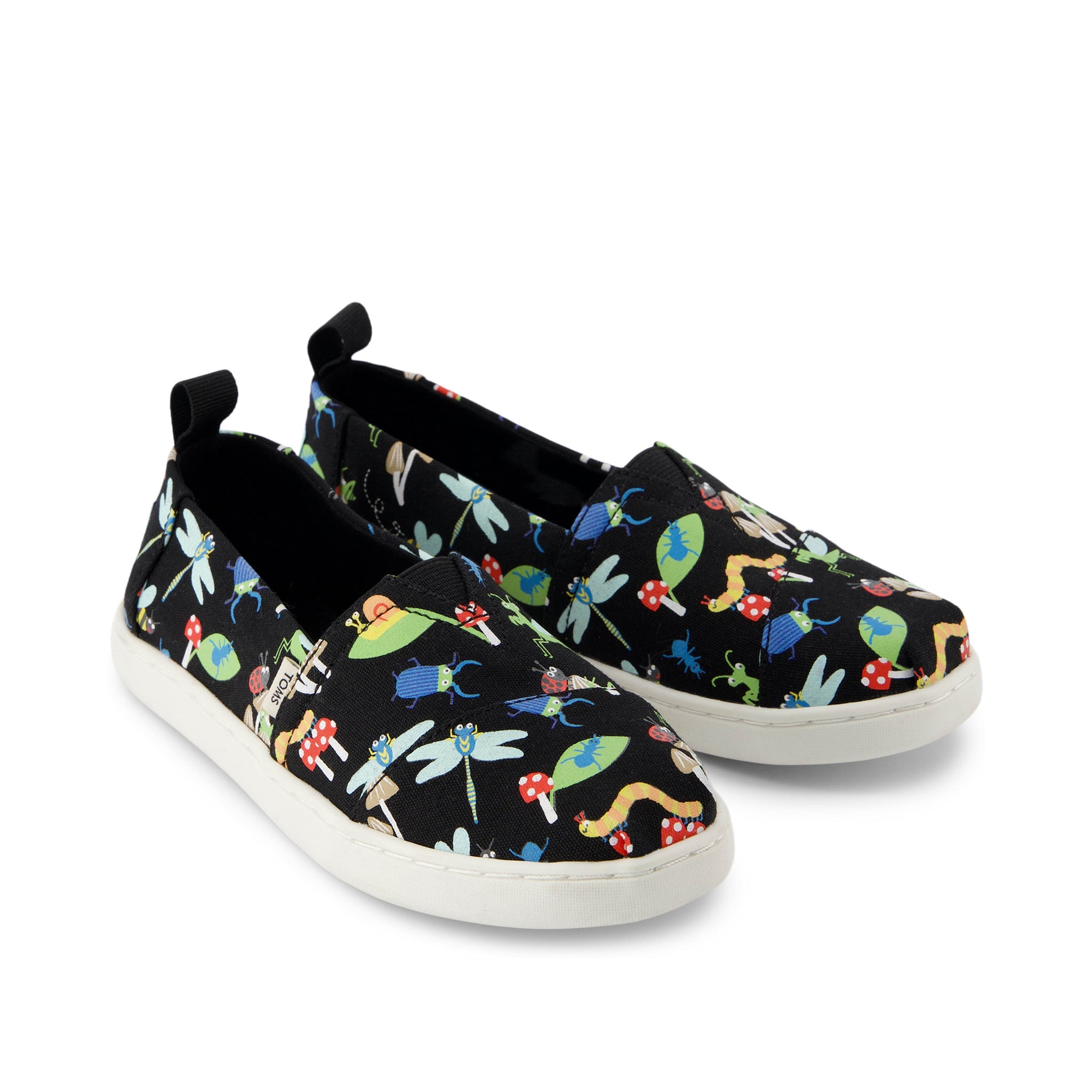 Youth Alpargata Glow in the Dark Bugs Kids Shoe Front View