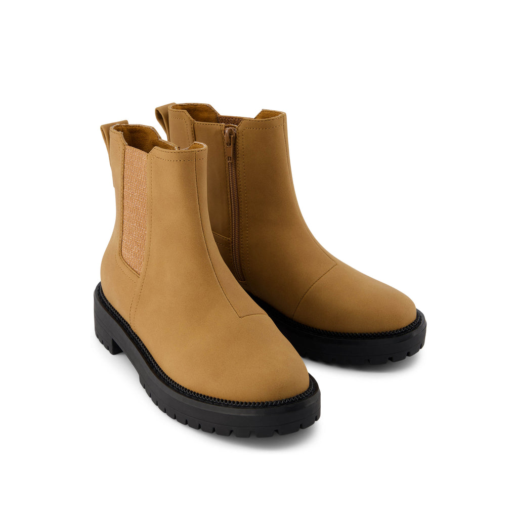Bennet Kids Boot - Tan Nubuck PU Front View