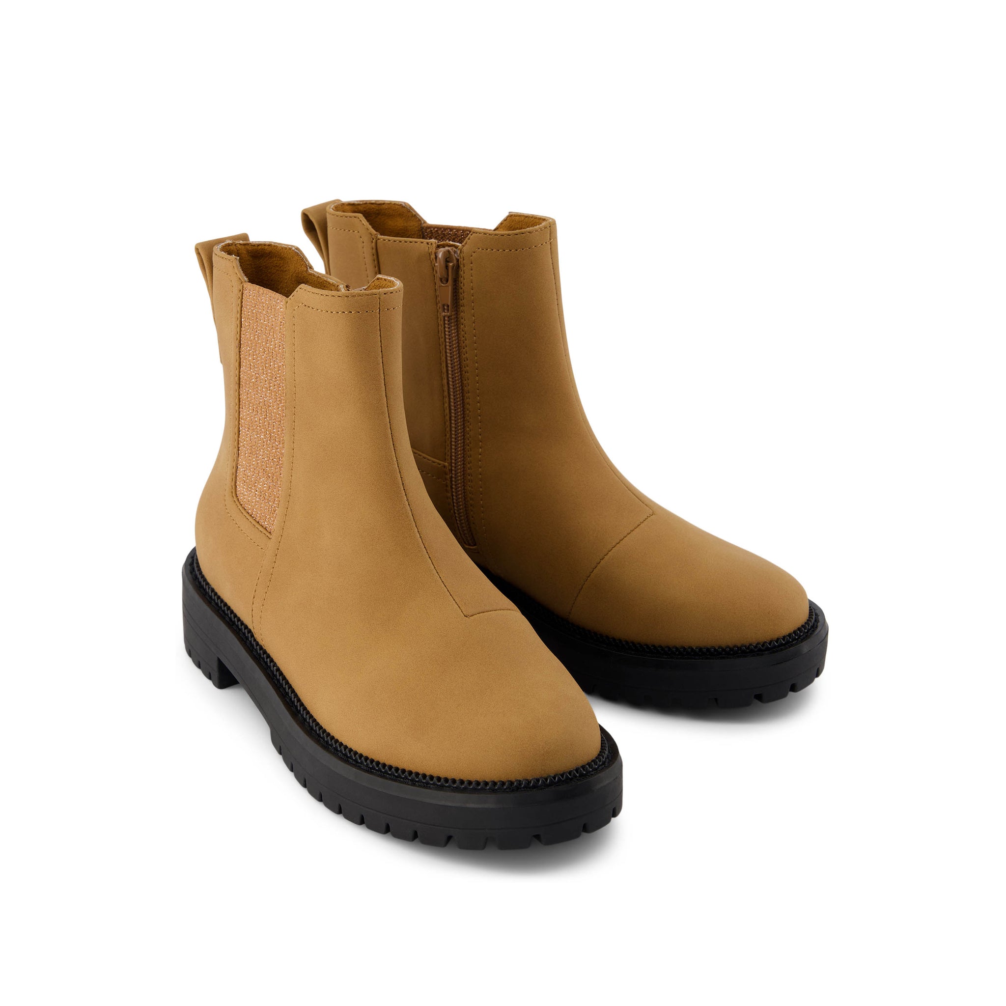 Bennet Kids Boot - Tan Nubuck PU Front View