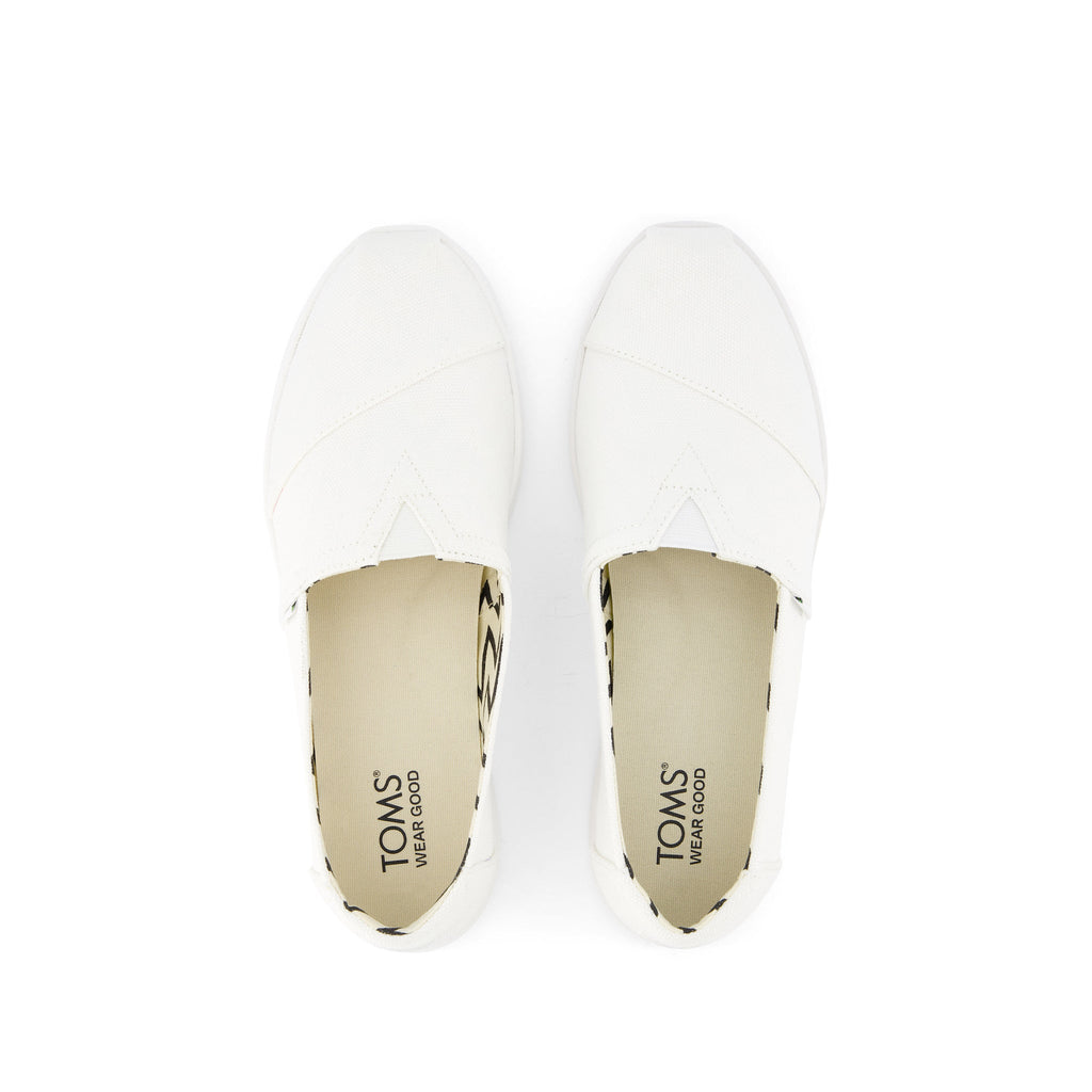 Alpargata Plus White Recycled Cotton Canvas Top View