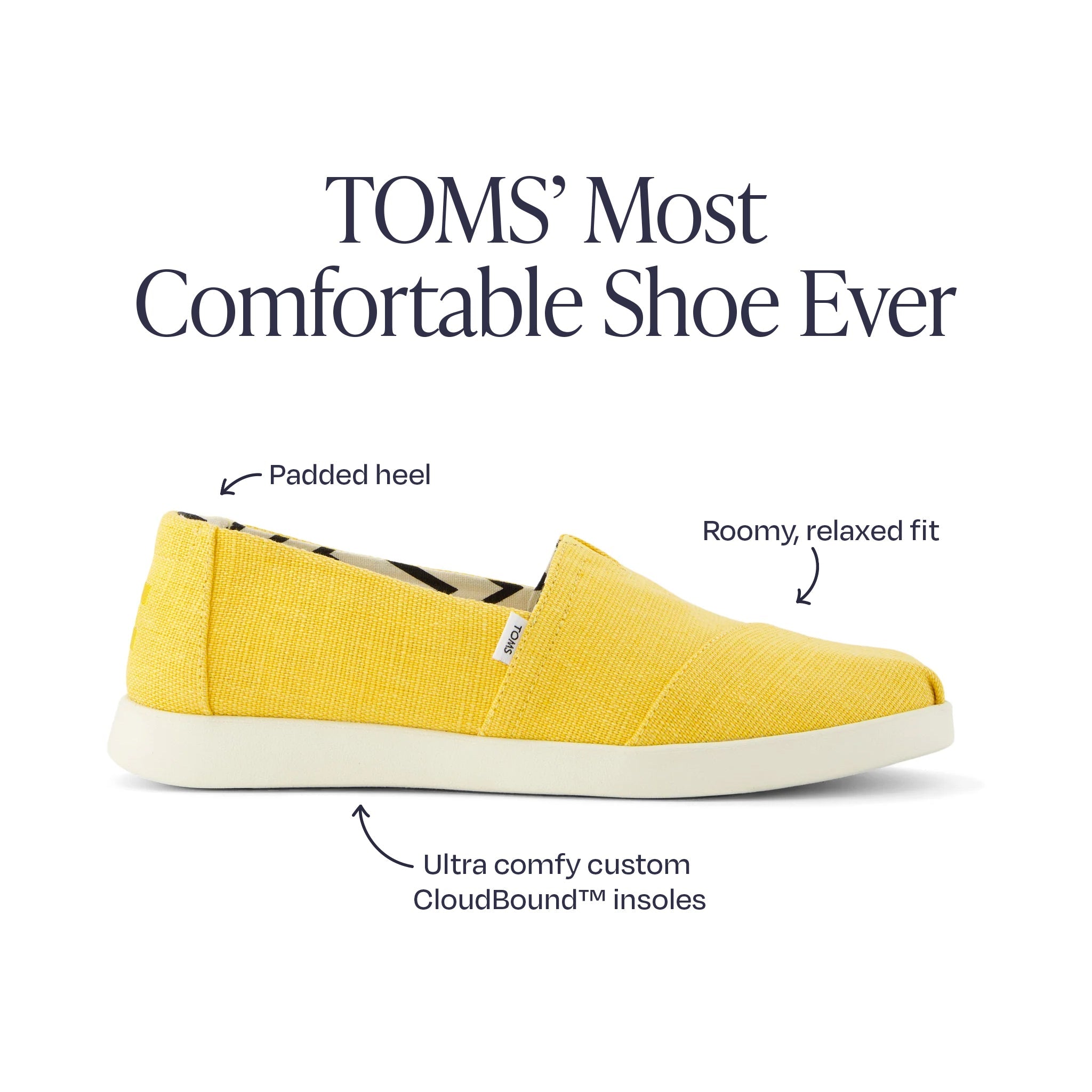 alpargata plus casual slip on shoe in yellow features and benefits information