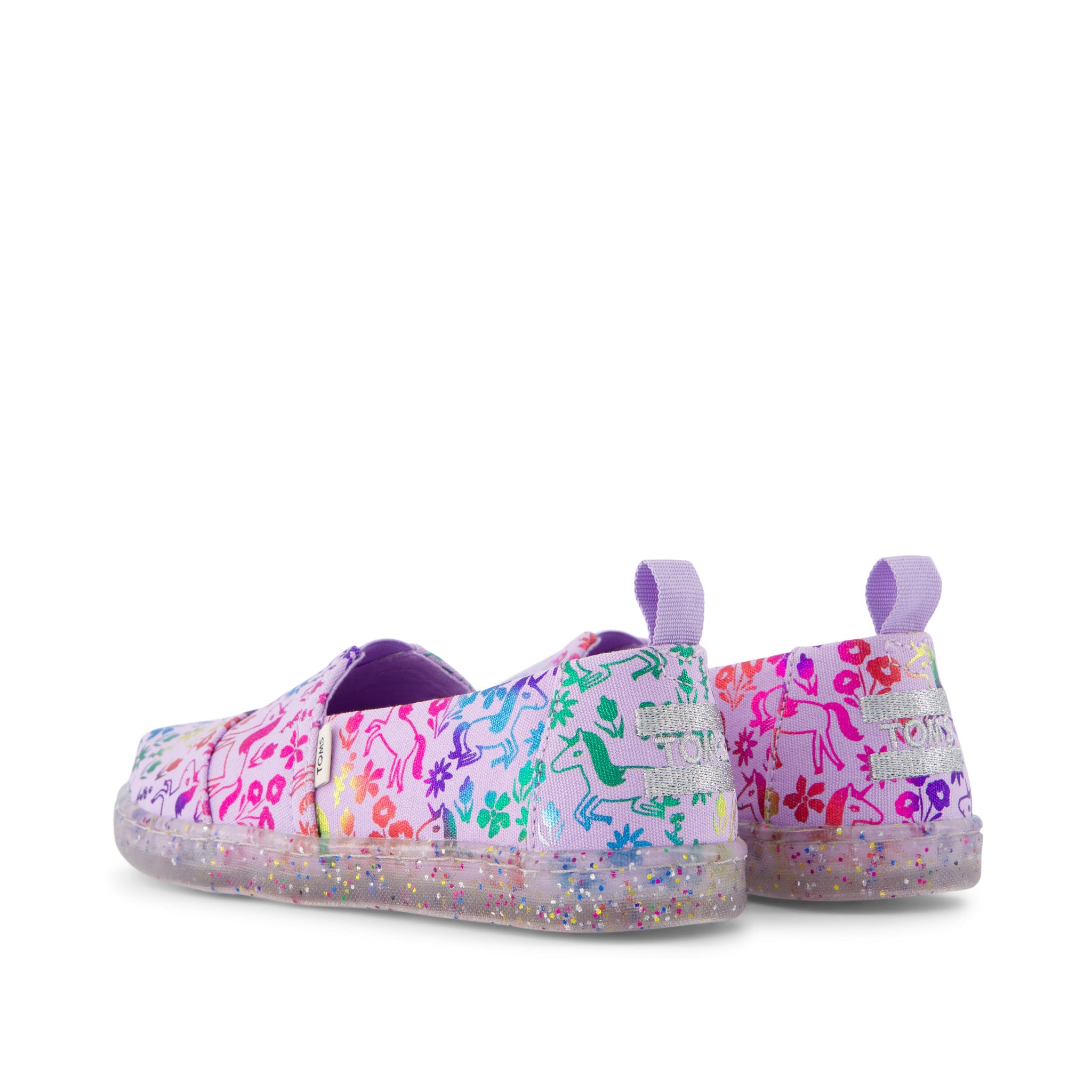 Youth Alpargata Rainbow Unicorns Kids Shoe Back View