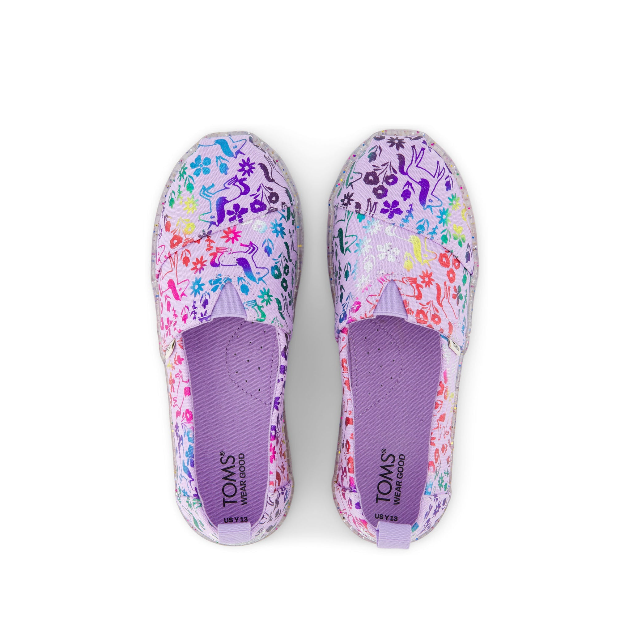 Youth Alpargata Rainbow Unicorns Kids Shoe Top View