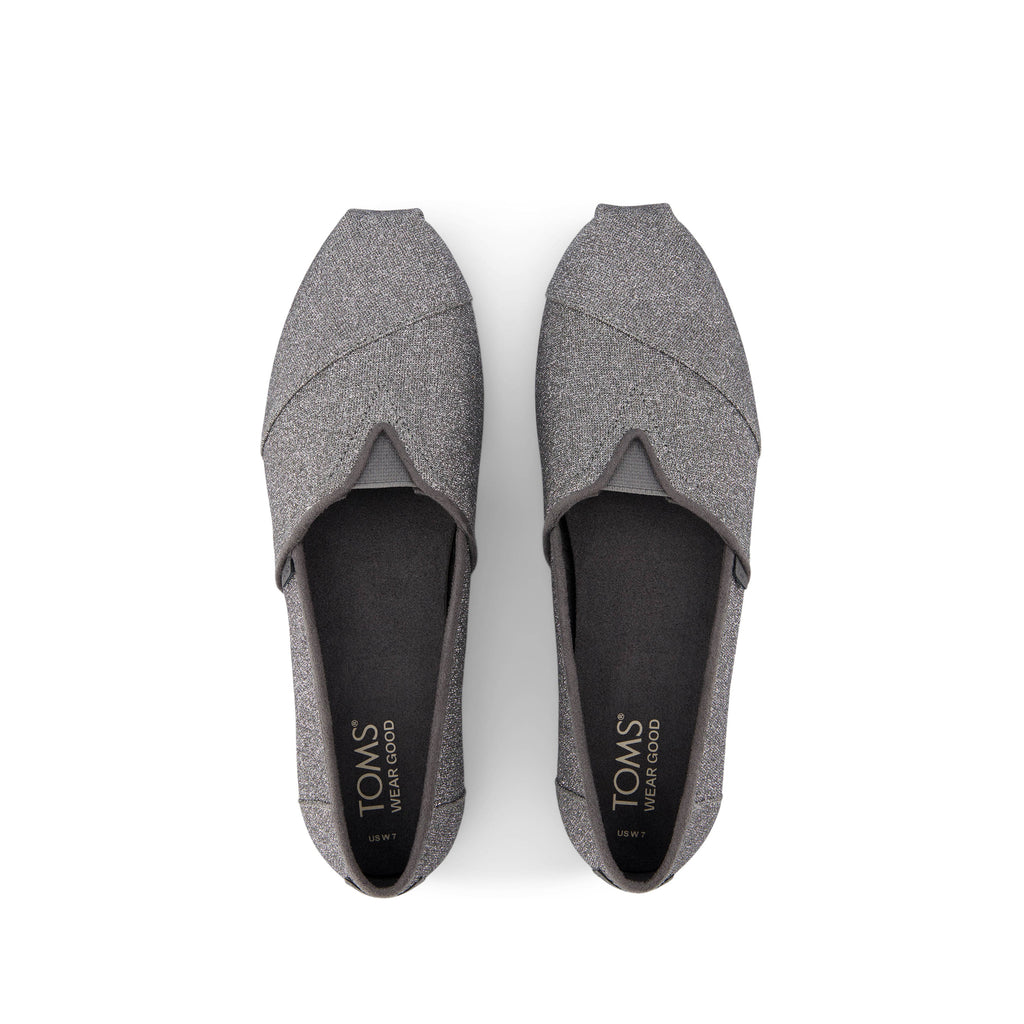 Alpargata Cloudbound - Dark Grey Sparkle Glitter Top View