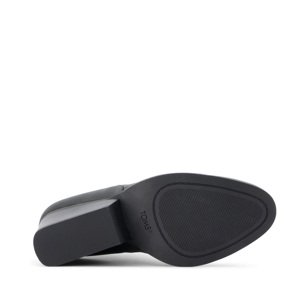 Noa Ankle Boot - All Black Leather Bottom Sole View